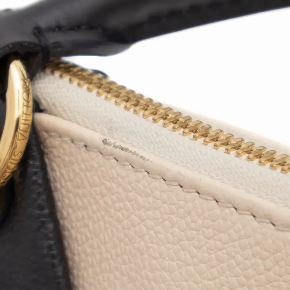 LOUIS VUITTON Empreinte V Satchel Tote BB Black Creme 2 Way Bag Purse Authentic